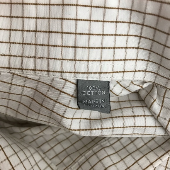 Hickey Freeman Cotton Plaid‎ Button Up Shirt 16 - 34 Business Casual Lightweight - Picture 7 of 7